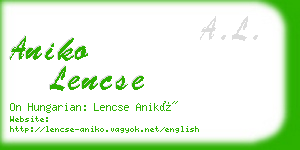 aniko lencse business card